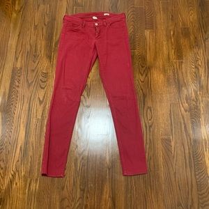 Burgundy Arizona Jean Company Skinny Jeans Size 7